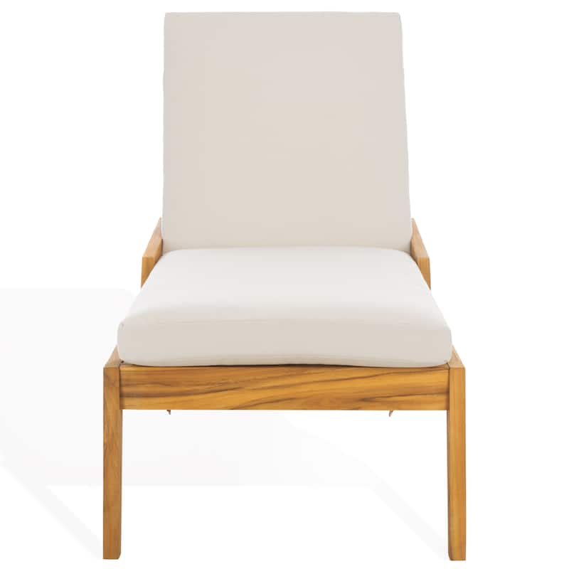SAFAVIEH Couture Caledonia Brazilian Teak Chaise Lounge - 26"W x 79"D x 37"H