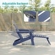 preview thumbnail 7 of 54, Bonosuki 2-Piece Folding Adirondack Chairs with Retractable Ottoman, Fire Pit Patio Chair with Cup Holder