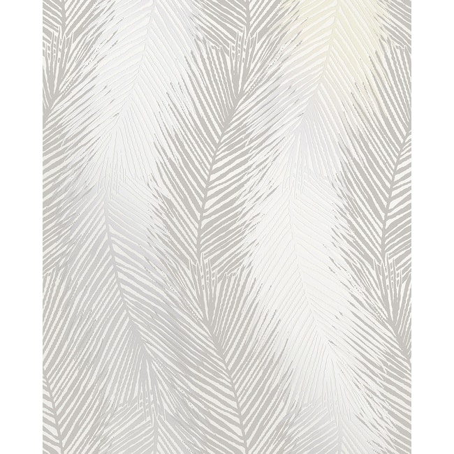 Decorline Wheaton Silver Leaf Wave Wallpaper - 20.5in x 396in x 0.025in
