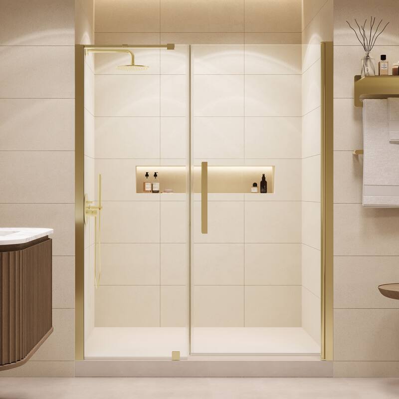 Pasadena Alcove Frameless Pivot Shower Door, 2025