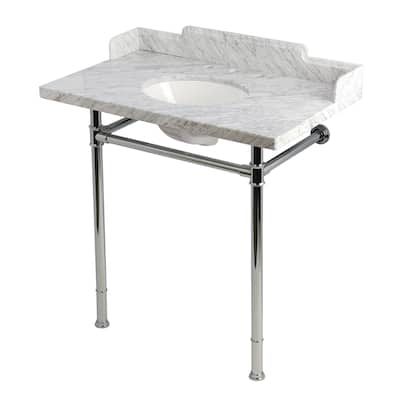 Kingston Brass KMS36228M Wesselman 36" Rectangular Marble and