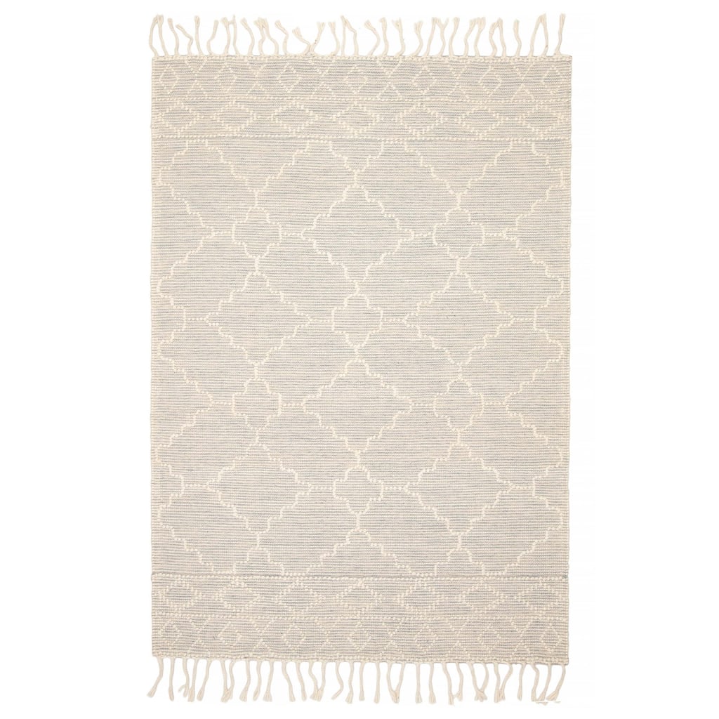 ECARPETGALLERY Braid weave Sienna Cream Wool Rug - 5'1 x 7'5