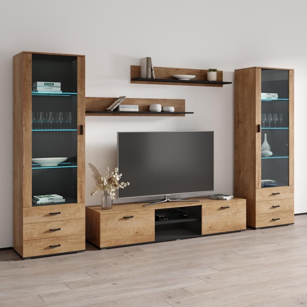 NY SOHOで購入！ テレビボード シェルフ Soho-4-Modern-Wall-Unit-