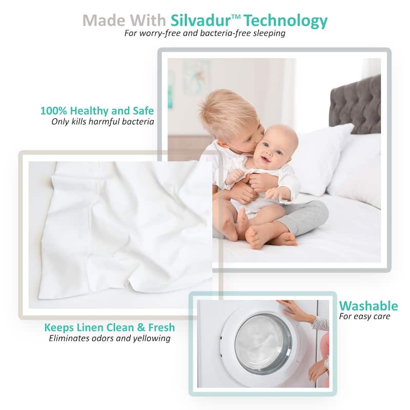 Nestl 2 Piece Pillowcases - Soft Microfiber Bedding Pillowcase Set - Includes 2 White Pillowcases