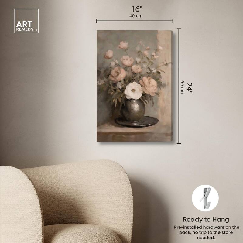 Porcelain Pink Canvas by Art Remedy, Gallery Wrapped