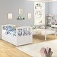 preview thumbnail 5 of 15, Elegant Twin-Over-Twin Bunk Bed with Trundle & Drawers - Stylish,Safe,&Versatile for Kids' Bedrooms