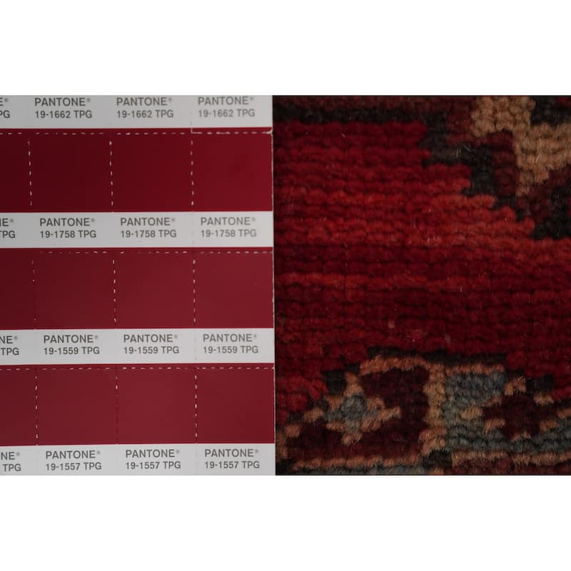 Hand Knotted Oriental 100% Wool Carpet Traditional Medallion Red Heriz Area Rug - 11' 0'' X 8' 2''