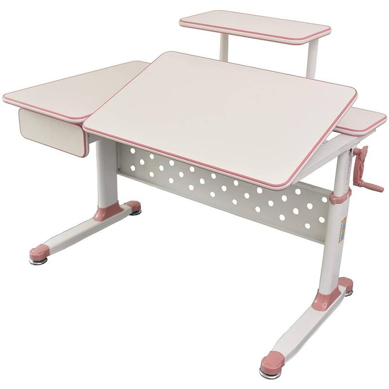 ApexDesk Little Soleil Kid's Height Adjustable Desk w/ Shelf & Drawer