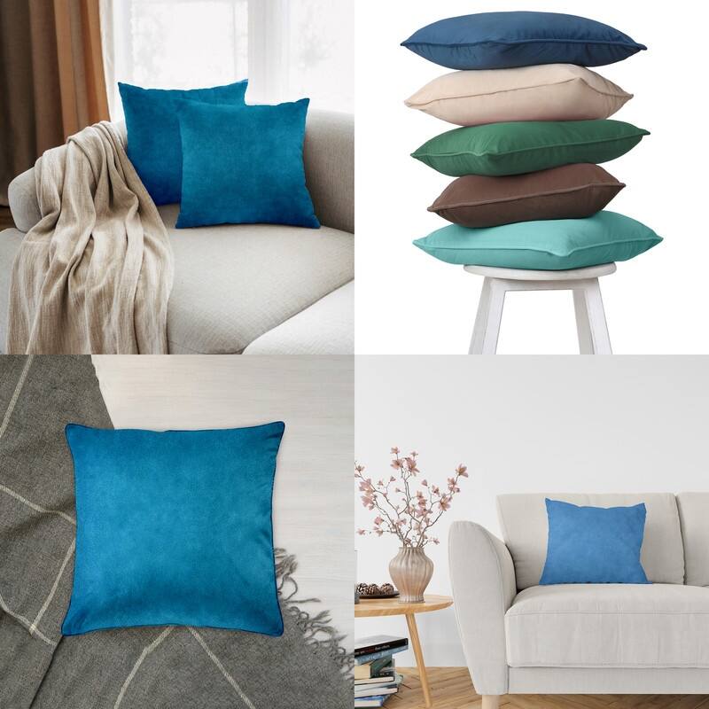 A1HC Pack of 2 Velvet Throw Pillow Insert, Hypoallergenic Down Alternative Fill