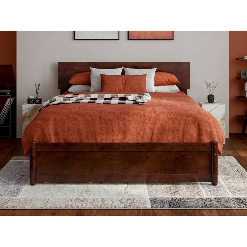 Wesley Platform Bed with Panel Footboard and Storage Drawers