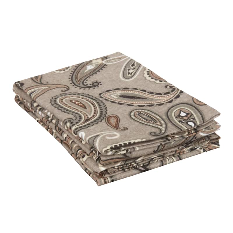 Superior Vintage Floral Paisley Flannel Cotton 2 Piece Pillowcase Set