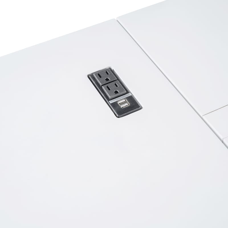 Queen Size Murphy Bed with USB Port, Little Wardrobes and Drawers for Bedroom