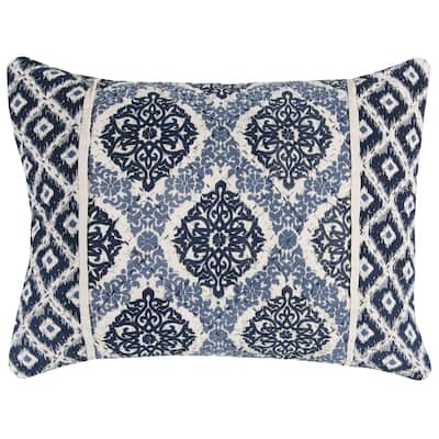 Gemma Indigo Printed Cotton Sham