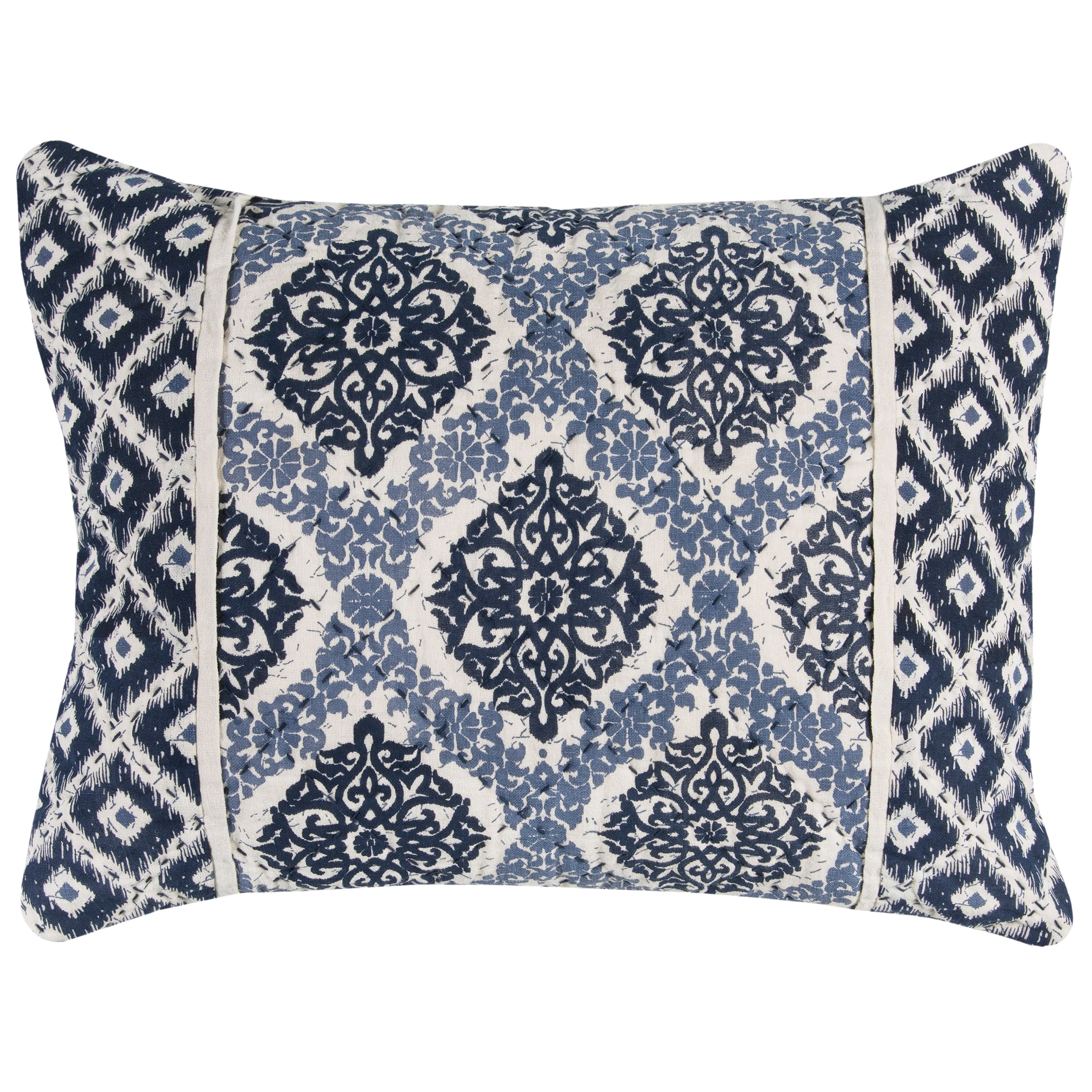 Gemma Indigo Printed Cotton Sham