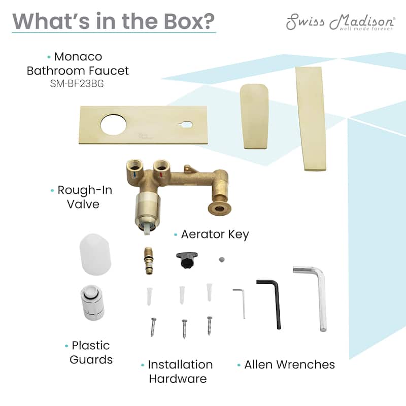 Monaco Single-Handle Wall-Mount Bathroom Faucet