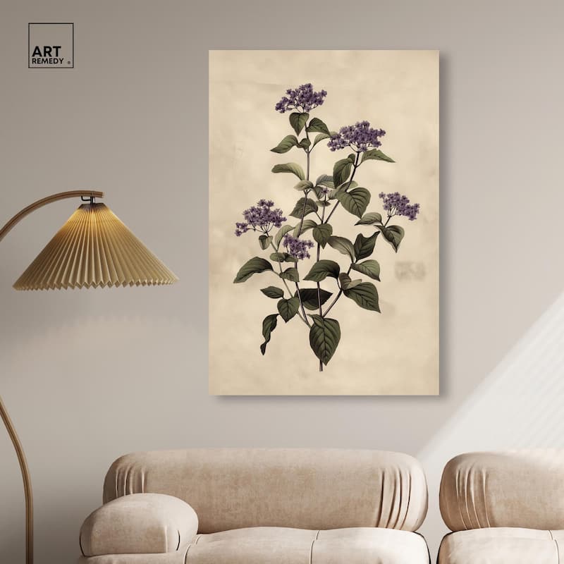 Purple Hydrangea Canvas by Art Remedy, Gallery Wrapped