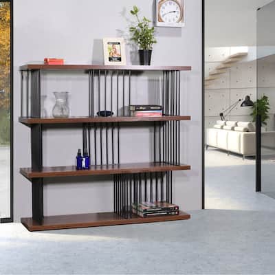 DAVEE Modern & Contemporary Antique Wood 3-tier Bookcase - 43.70*47.24*11.81 incehs