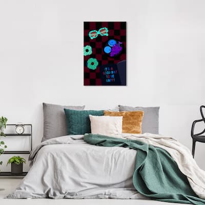 Wynwood Studio Canvas Food and Cuisine A Happy Day Blue and Light Blue Modern & Contemporary Wall Art Canvas Print
