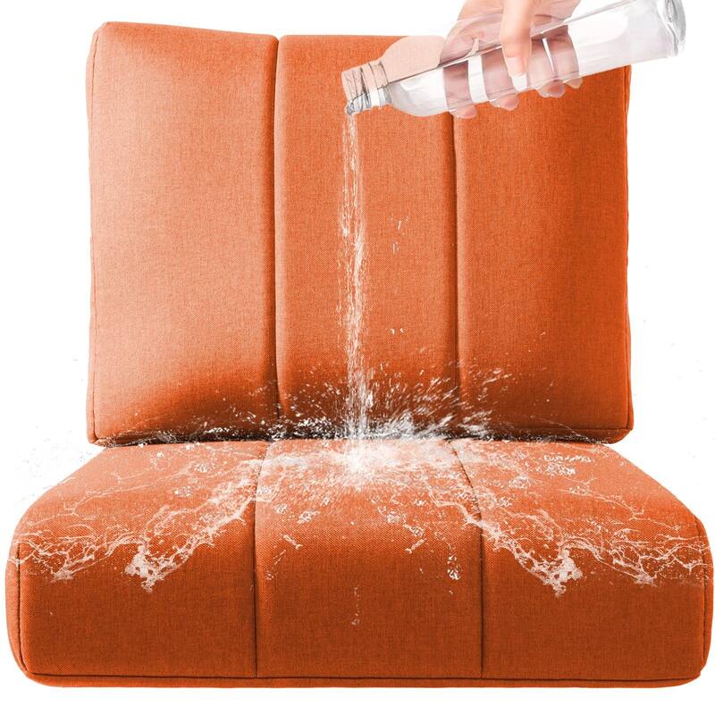 Ivora 24" W x 24" D x 6" T Water & Fade Resistant Outdoor Lounge Chair Replacement Cushion Set