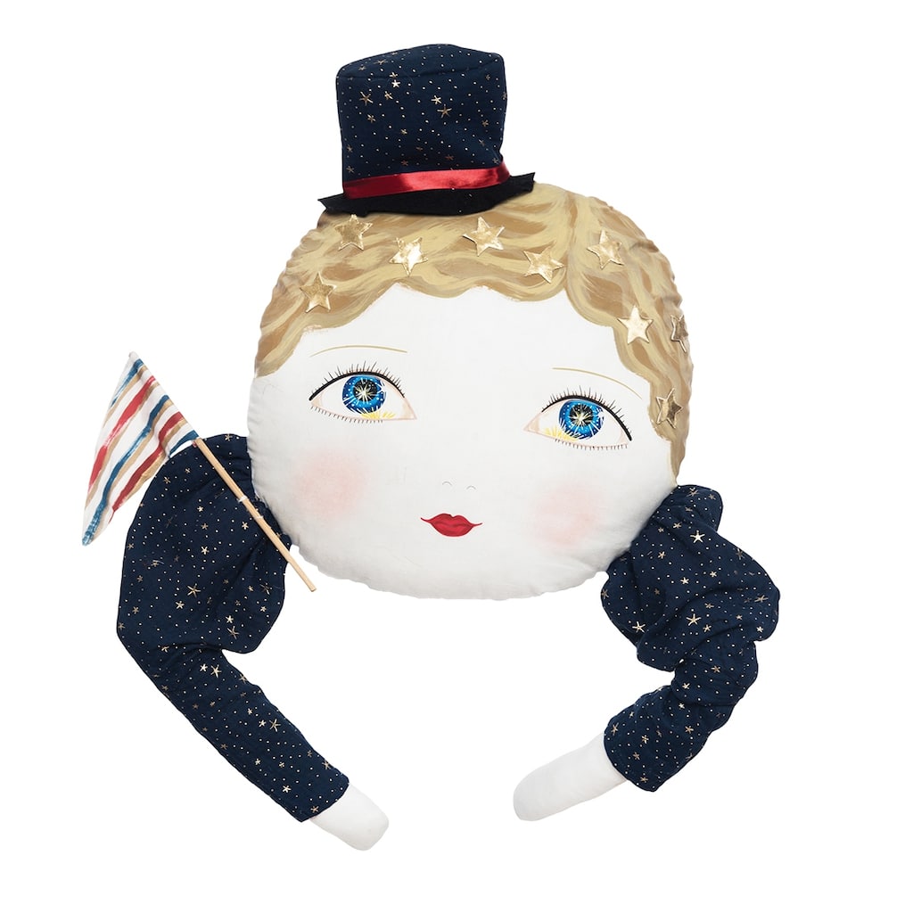 Indy Zombinaland 4th of July Patriotic Decorative Soft Figurine Pillow