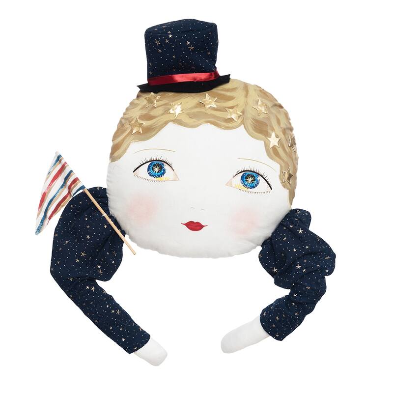 Indy Zombinaland 4th of July Patriotic Decorative Soft Figurine Pillow