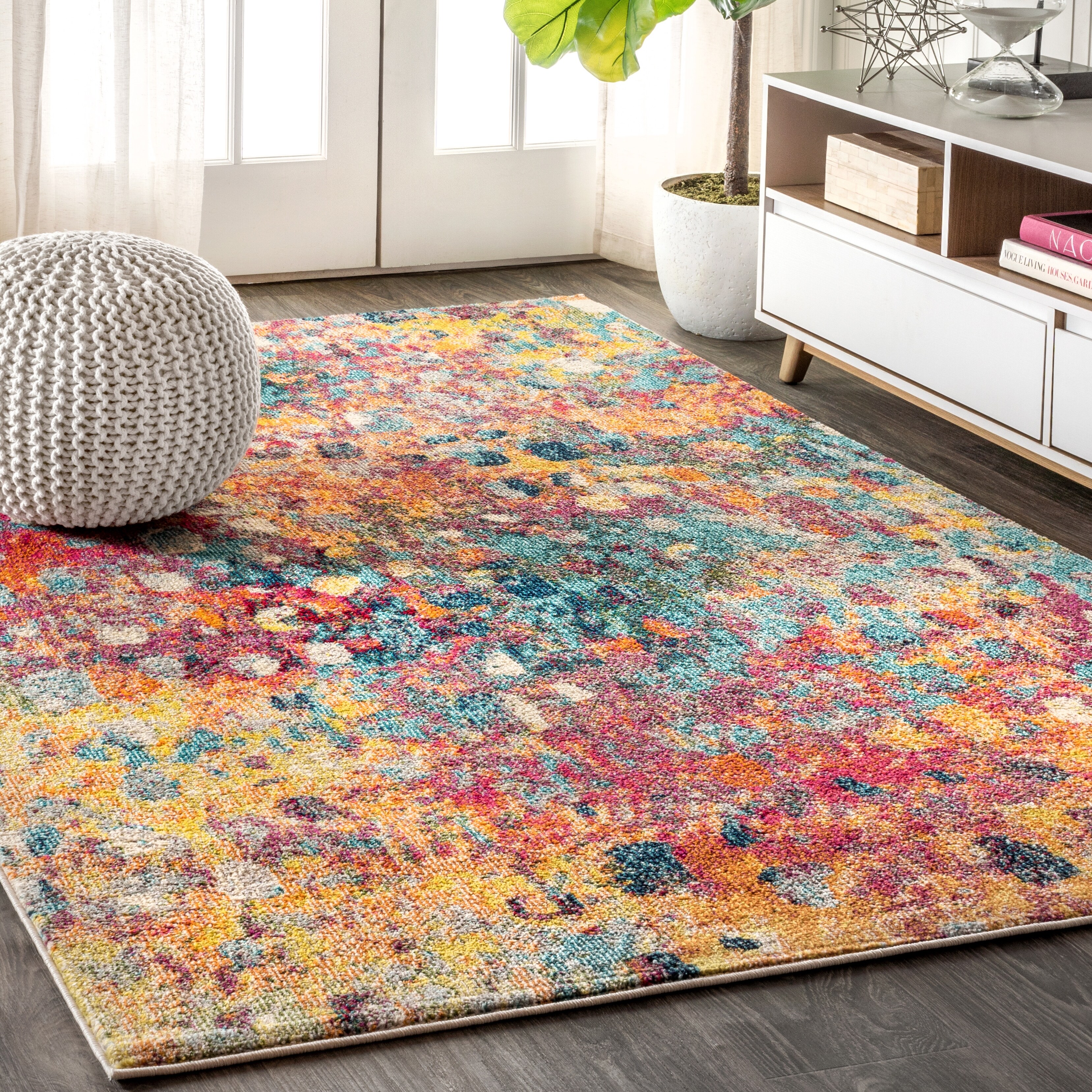 Shop Jonathan Y Contemporary Pop Modern Abstract Multi Yellow 4 Ft