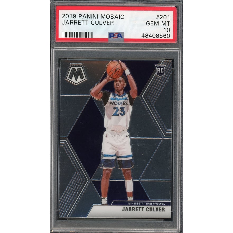 Jarrett Culver Minnesota Timerwolves 2019 Panini Mosaic Basketball Rookie Card RC #201 Graded PSA 10 GEM MINT - 8'6" x 11'6"