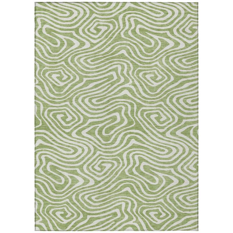 HomeRoots Abstract Transitional Rectangle Outdoor Rug