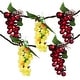 5-Count Red and Green Grape Cluster String Light Set, 8ft Brown Wire ...