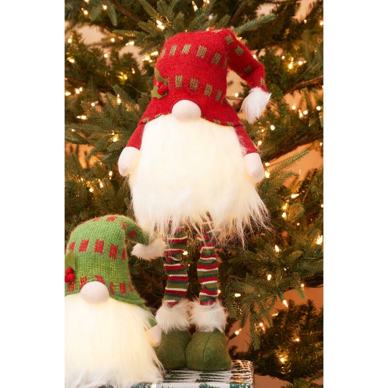 Green Sitting Gnome w/LED