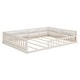 preview thumbnail 4 of 7, Upholstered Full Size Platform Bed Frame with Guardrail and Pillow
