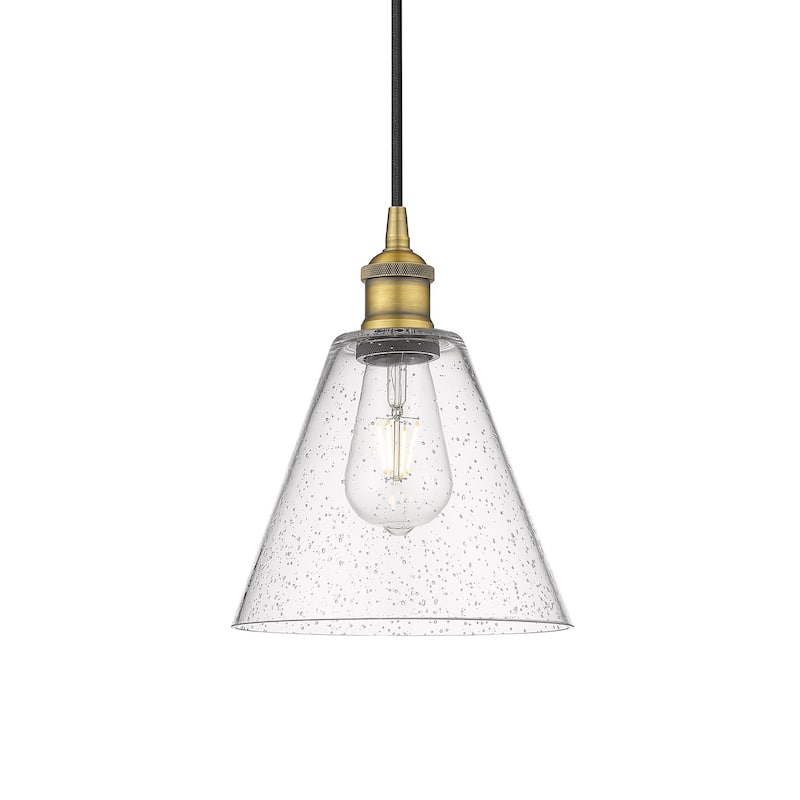 Innovations Lighting 616-1P-11-8 Edison Pendant Edison 8" Wide Mini - Brushed Brass / Seedy
