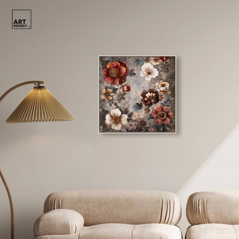 Dusk Dahlias Canvas by Art Remedy
