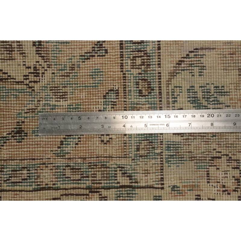 Hand Knotted Oriental 100% Wool Carpet Traditional Floral Brown Tabriz Area Rug - 5' 8'' X 4' 3''