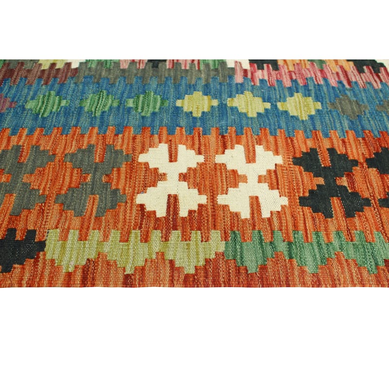 Flatweave Moushgan Rust/Grey Rug - 6'6" x 9'10"