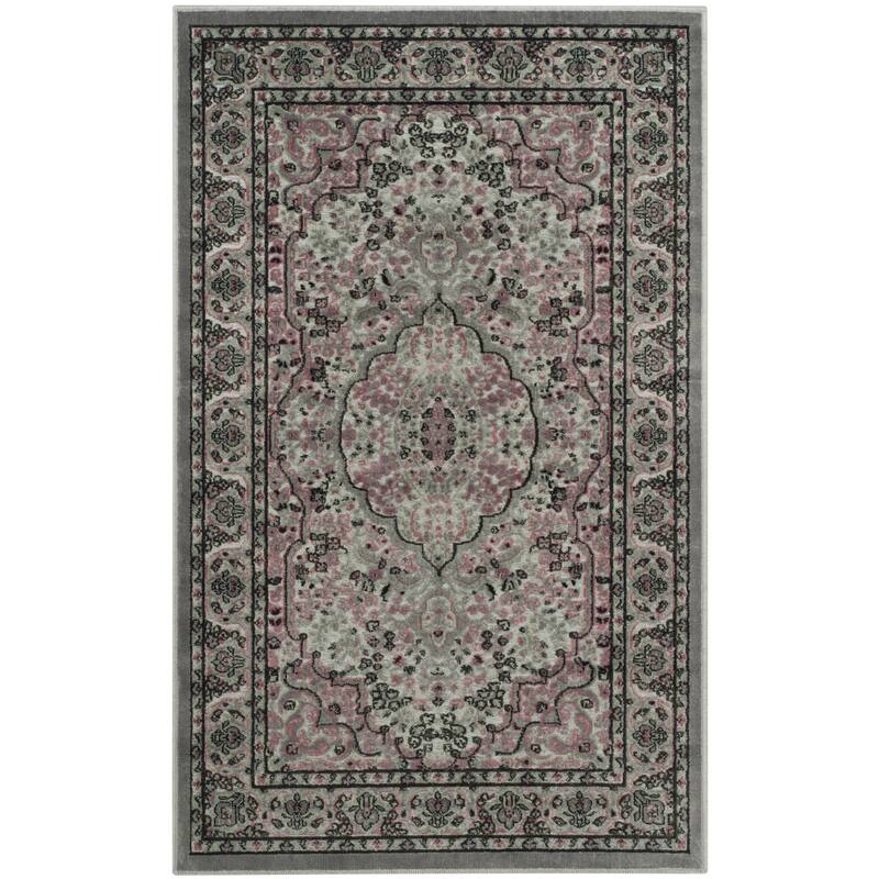 SAFAVIEH Paradise Beatrix Modern Viscose Rug - 2'7" x 4' - Light Grey/Spruce