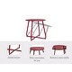 preview thumbnail 19 of 17, Portable Steel Outdoor Patio Round Side Table Weather Resistant Round Table