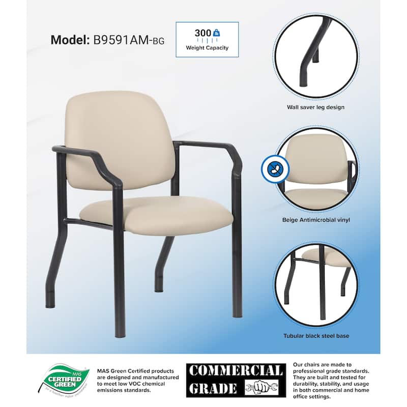 Boss Office Products Big and Tall Antimicrobial Guest Chair