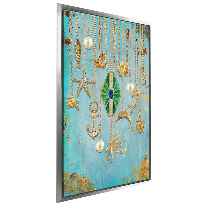 "Under The Sea In Blue" by Jodi Print on Floating Canvas