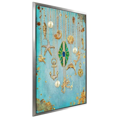 "Under The Sea In Blue" by Jodi Print on Floating Canvas