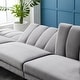 preview thumbnail 4 of 16, Velvet Split Back Reversible Sectional Sofa Bed Armless Sleeper Manual Recline Couch with Plastic Legs&2 Pillows