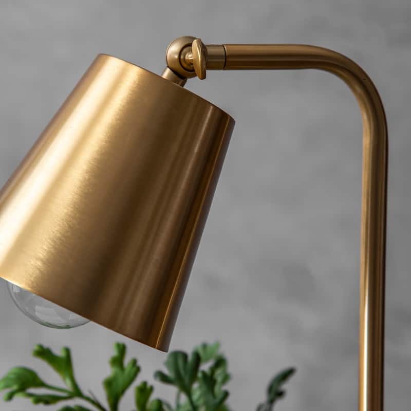 Nuloom 20" Metal Hanging Bell Iron Shade Table Lamp - 6"W x 9"D x 20"H