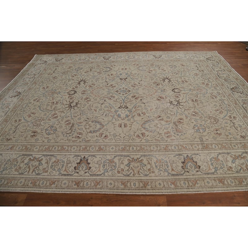 Floral Tabriz Persian Area Rug Traditional Handmade Wool Carpet - 8'0"x 10'7"