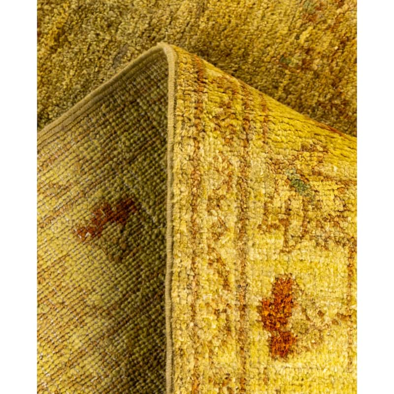 Overdyed One-of-a-Kind Hand-Knotted Area Rug - Yellow - 3' 3" x 4' 9"
