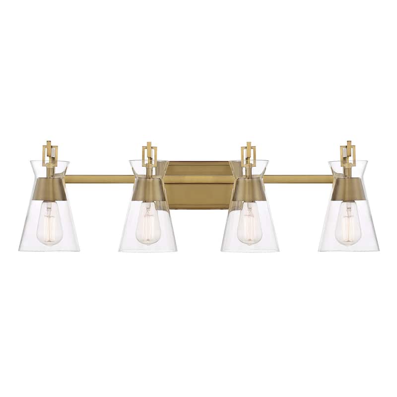 Savoy House 8-1830-4 Lakewood 4 Light 32" Wide Bathroom Vanity Light - Warm Brass