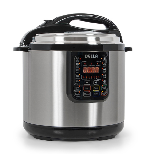 Della 12 Quart 1600 Watt Electric Pressure Cooker Multi Functional Timer Slow Cook XL Stainless Steel Bed Bath Beyond 15874382