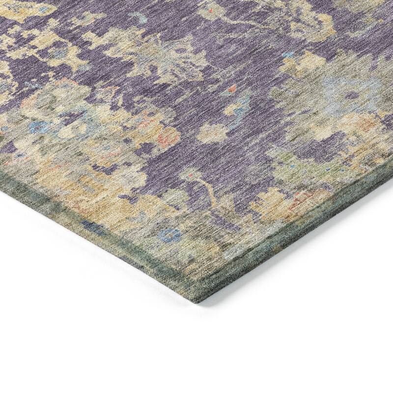 Machine Washable Indoor/ Outdoor Vintage Traditional Chantille Rug