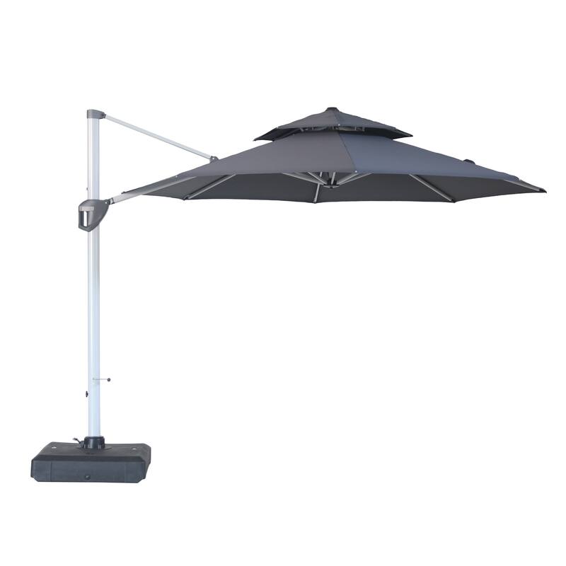 Clihome 11ft Patio Cantilever Octagonal Outdoor Umbrella With Umbrella Cover