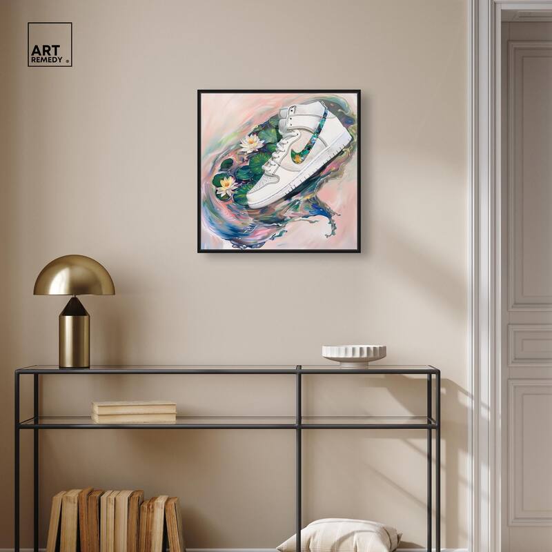 Lilypads Sneaker Splash Canvas by Art Remedy