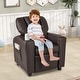 preview thumbnail 13 of 34, PU Leather Kids Recliner Chair with Cup Holder and Pocket - 23.5" x 23.5" x 28"